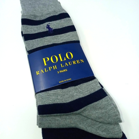 Polo by Ralph Lauren Men’s 3-Pack Multi-Color Socks - Picture 1 of 4